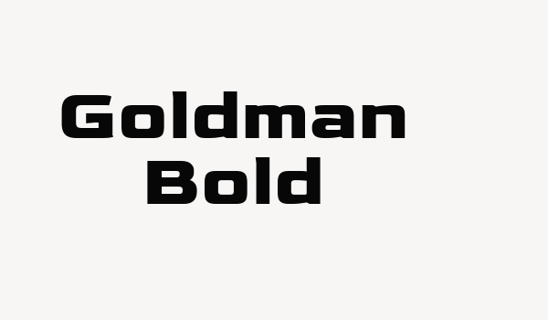 Goldman Bold Font