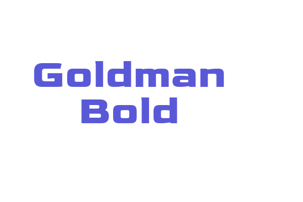 Goldman Bold Font