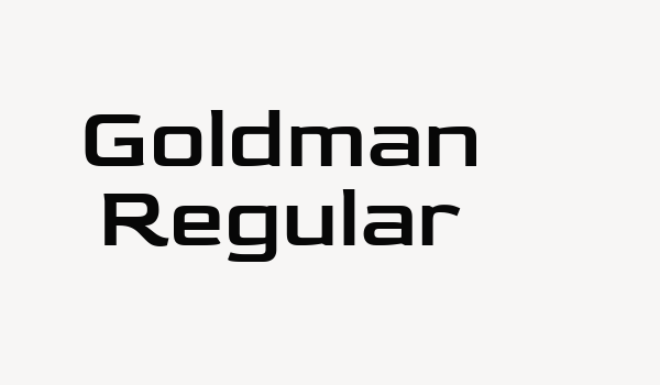 Goldman Regular Font