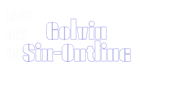 Golvin Six-Outline font