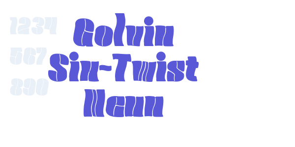 Golvin Six-Twist Neun font