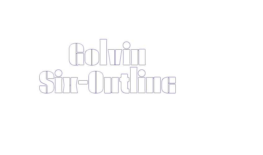 Golvin Six-Outline Font Download