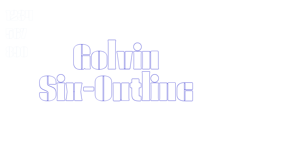 Golvin Six-Outline-font-download