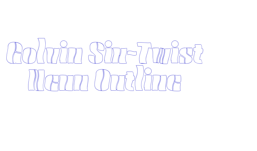 Golvin Six-Twist Neun Outline Font Download