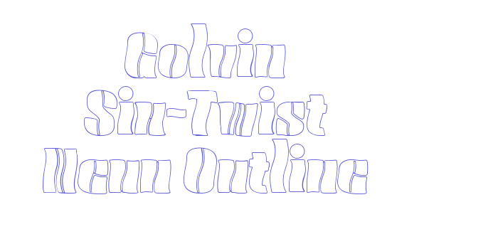 Golvin Six-Twist Neun Outline Font Download