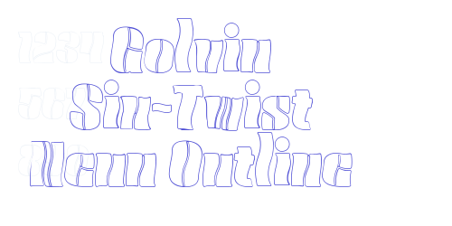 Golvin Six-Twist Neun Outline-font-download