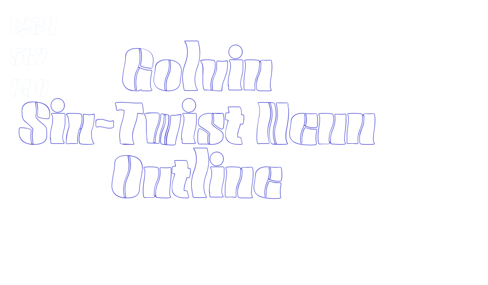 Golvin Six-Twist Neun Outline-font-download