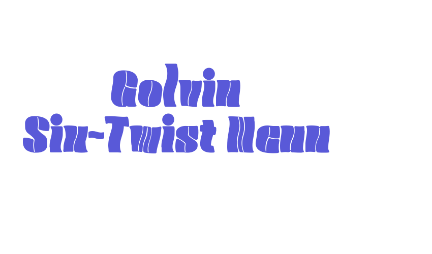 Golvin Six-Twist Neun Font