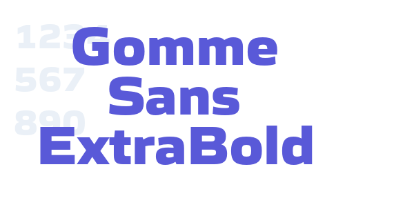 Gomme Sans ExtraBold font free