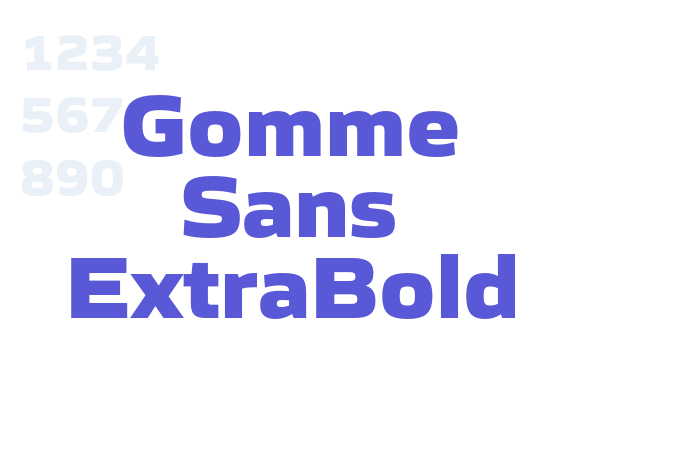 Gomme Sans ExtraBold font free