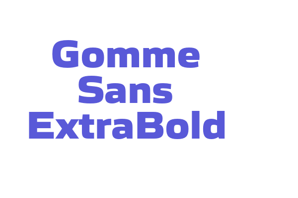 Gomme Sans ExtraBold Font