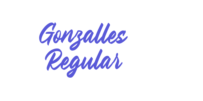 Gonzalles Regular Font