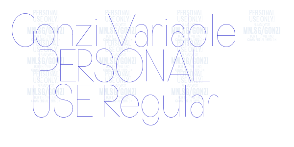 Gonzi Variable PERSONAL USE Regular font