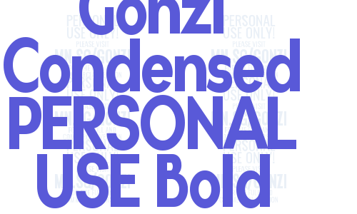 Gonzi Condensed PERSONAL USE Bold Font Download