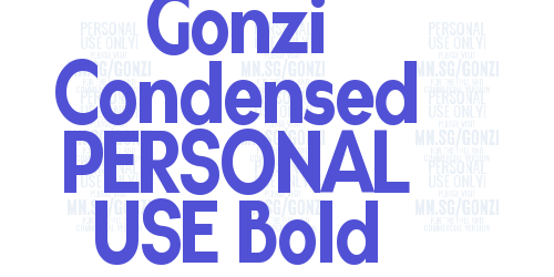 Gonzi Condensed PERSONAL USE Bold-font-download