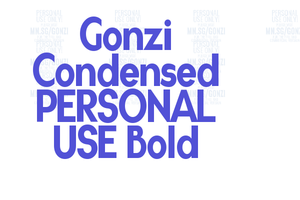 Gonzi Condensed PERSONAL USE Bold