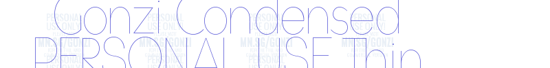 Gonzi Condensed PERSONAL USE Thin-font