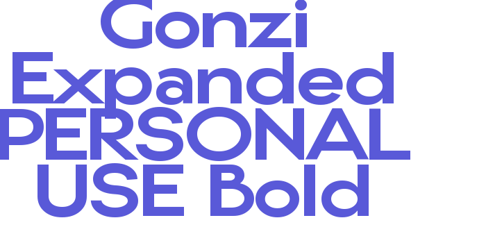 Gonzi Expanded PERSONAL USE Bold Font Download