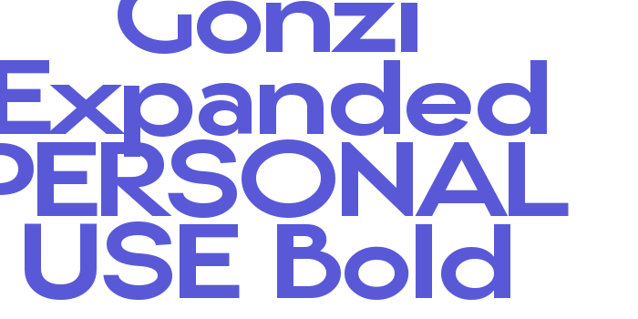 Gonzi Expanded PERSONAL USE Bold Font