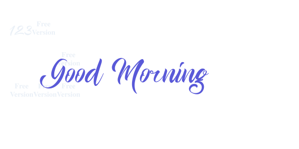 Good Morning font free