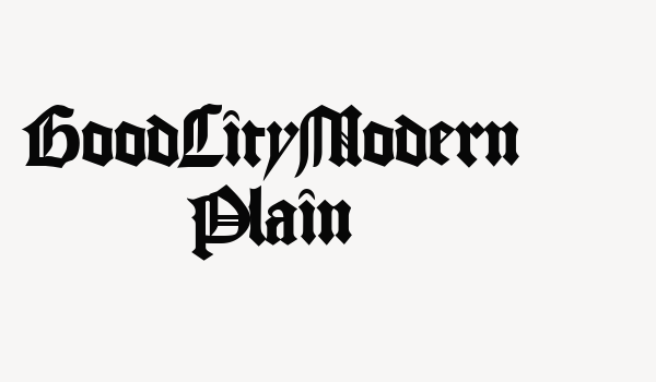 GoodCityModern Plain Font