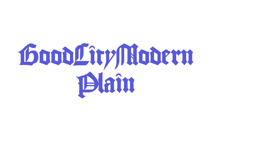 GoodCityModern Plain Font