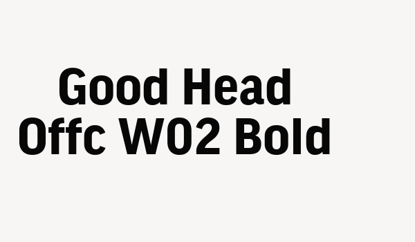 Good Head Offc W02 Bold Font