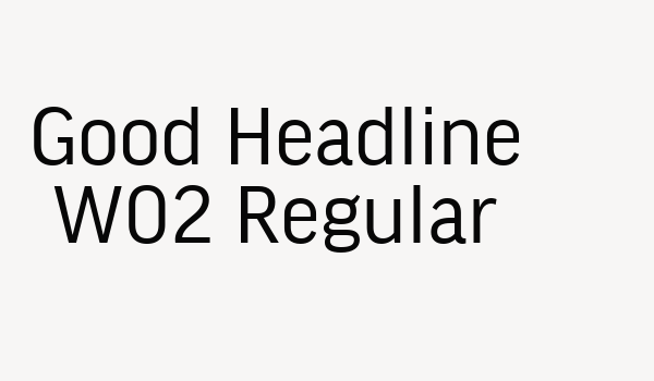 Good Headline W02 Regular Font