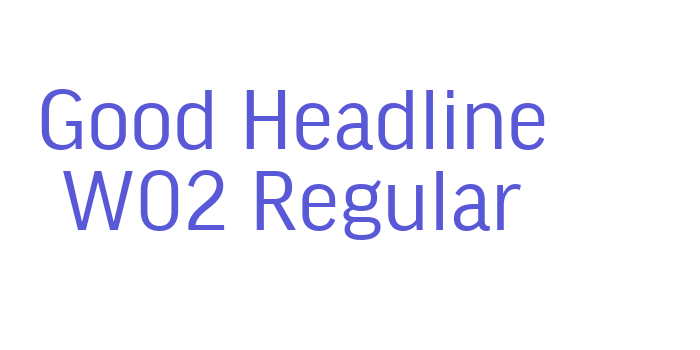 Good Headline W02 Regular Font Download