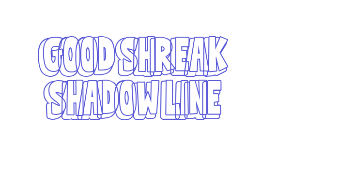 Good Shreak Shadow Line Font