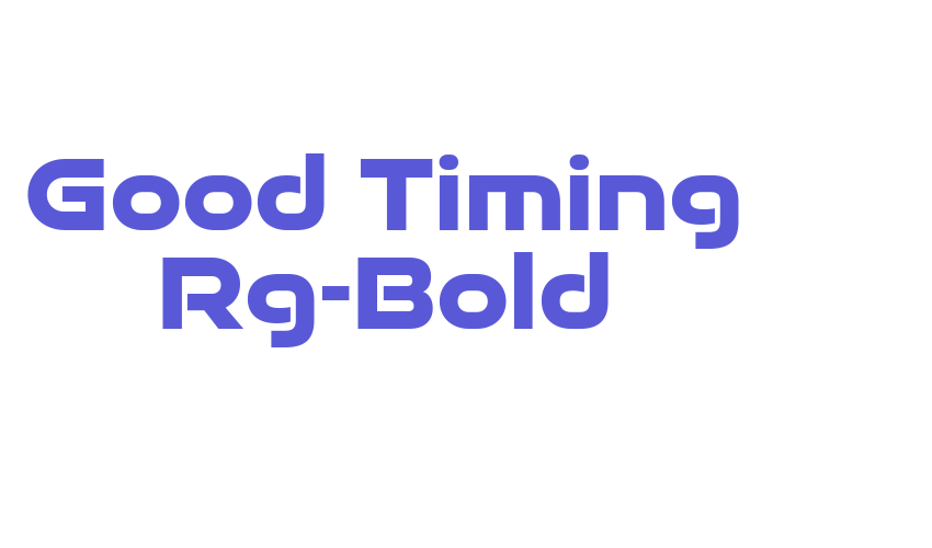 Good Timing Rg-Bold Font Download