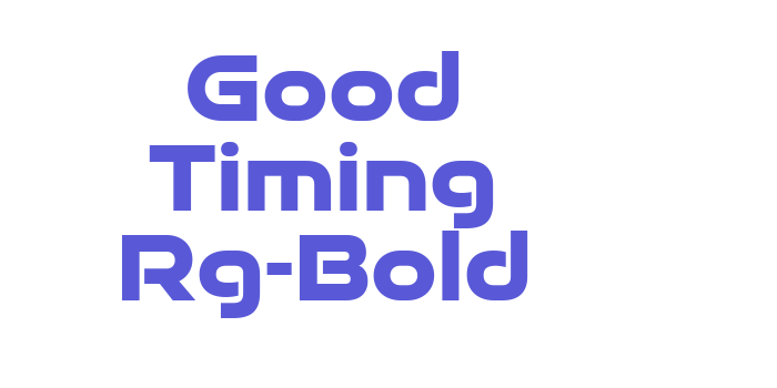 Good Timing Rg-Bold Font Download