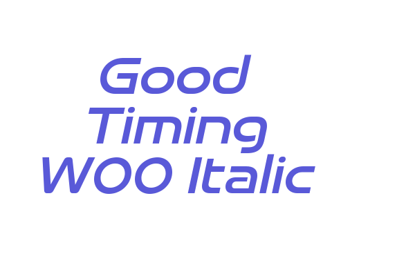 Good Timing W00 Italic Font