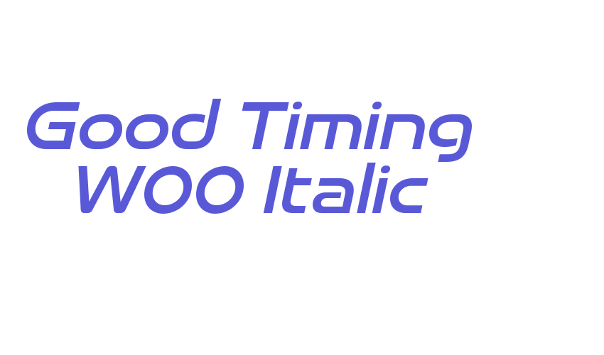 Good Timing W00 Italic Font Download