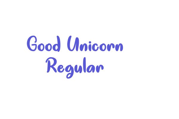 Good Unicorn Regular Font