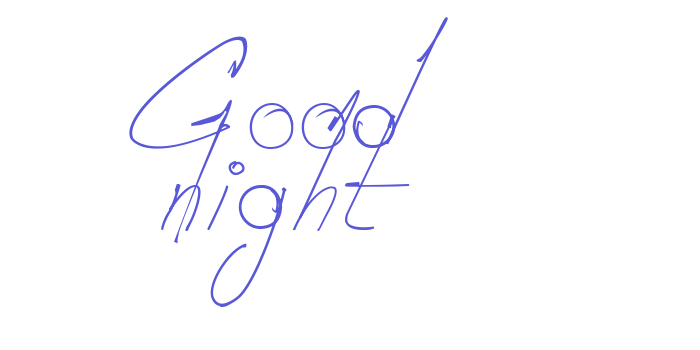 Good night Font Download