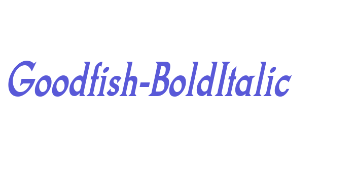 Goodfish-BoldItalic Font Download