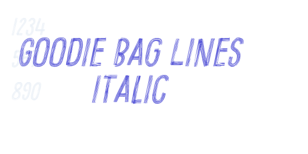 Goodie Bag Lines Italic font free