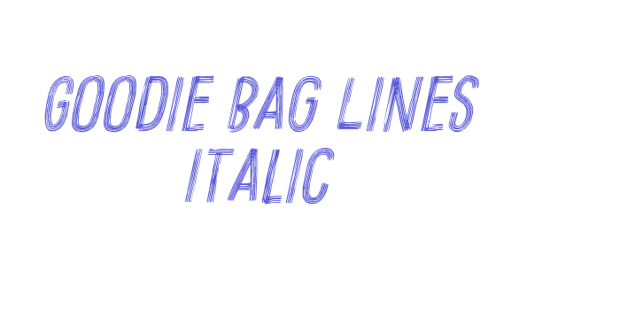 Goodie Bag Lines Italic Font Download