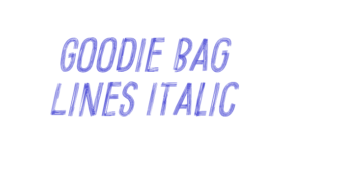 Goodie Bag Lines Italic Font