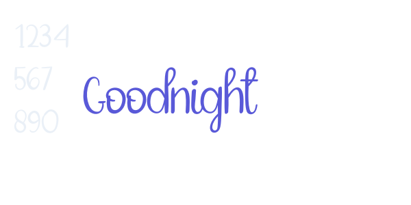 Goodnight font free