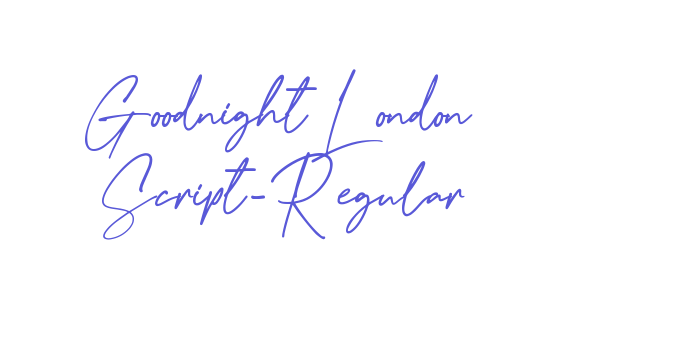 Goodnight London Script-Regular Font Download