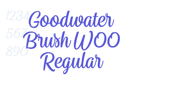 Goodwater Brush W00 Regular font free