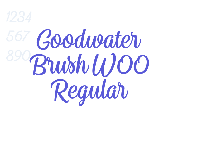 Goodwater Brush W00 Regular font free