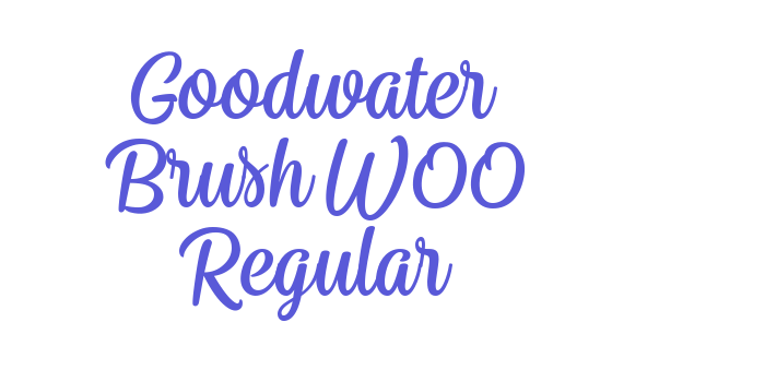 Goodwater Brush W00 Regular Font Download