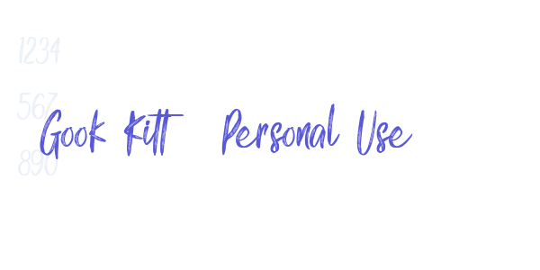 Gook Kitt – Personal Use font free