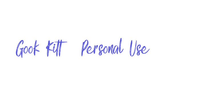 Gook Kitt – Personal Use Font Download