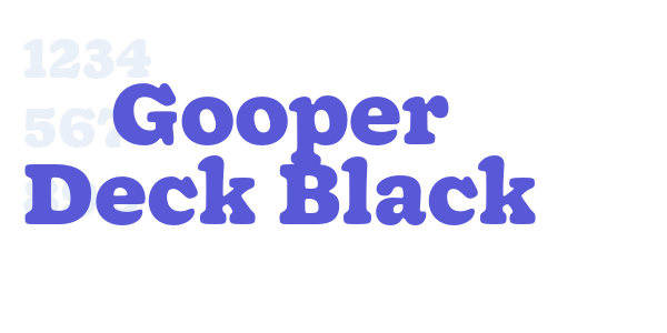 Gooper Deck Black font free