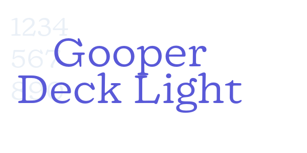 Gooper Deck Light font free