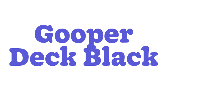 Gooper Deck Black Font Download